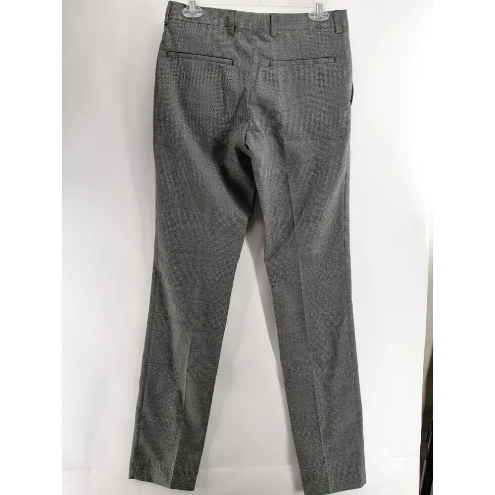 NWT The Kooples Men Trend Fit Grey Textured Wool Blend Dress Pants EU44 US31x32